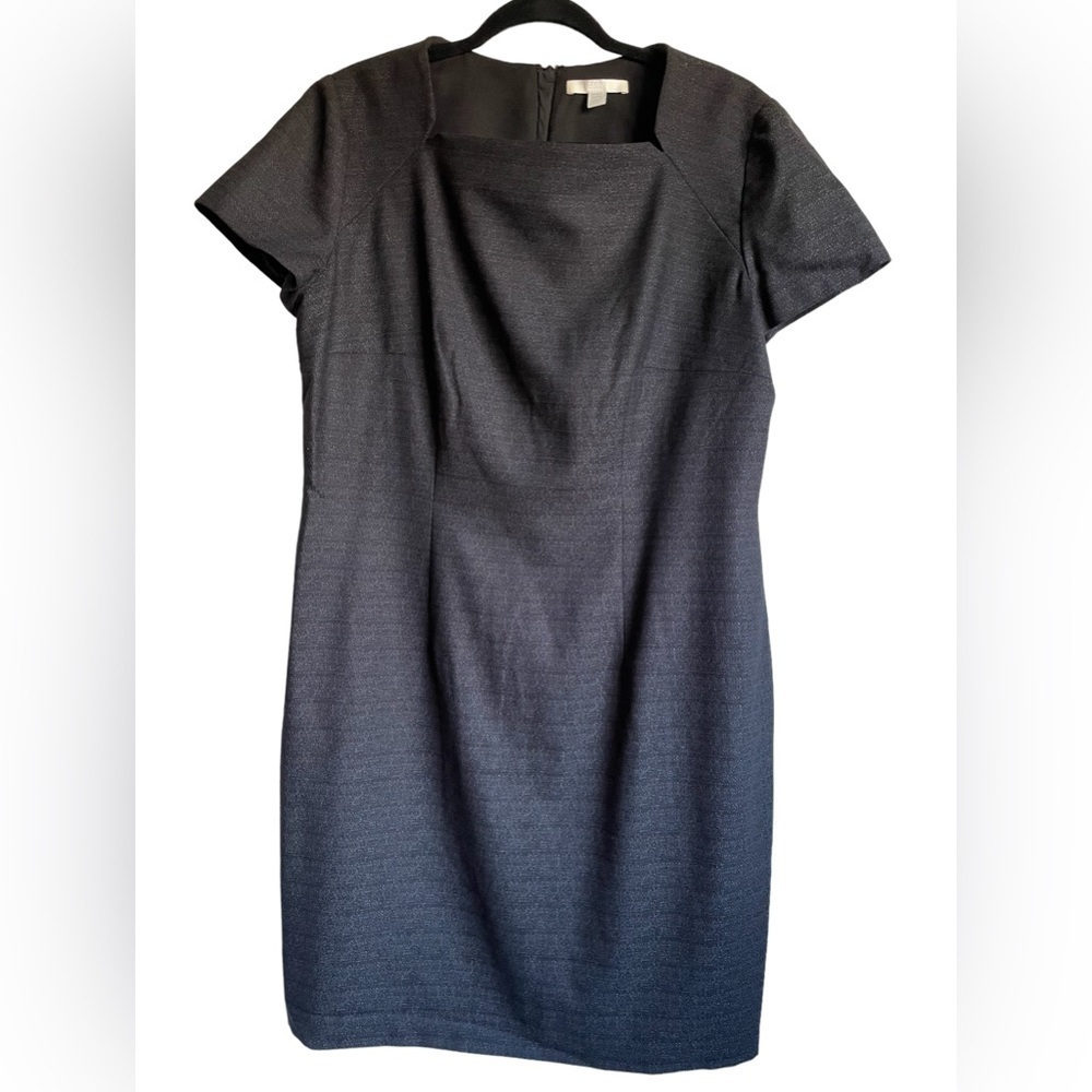 Classic Short-Sleeve Sheath Dress By BOSS in Charcoal